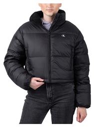 Calvin Klein Κοντό Γυναικείο Puffer Μπουφάν για Χειμώνα Μαύρο