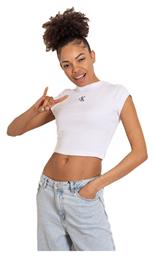 Calvin Klein Κοντομάνικο Crop Top Λευκό