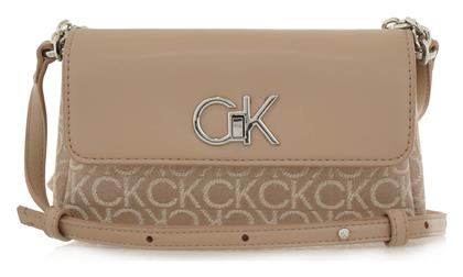 Calvin Klein Re-lock Γυναικεία Τσάντα Χιαστί Μπεζ από το Tsakiris Mallas