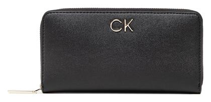 Calvin Klein Re-Lock Z/A Μεγάλο Γυναικείο Πορτοφόλι Μαύρο