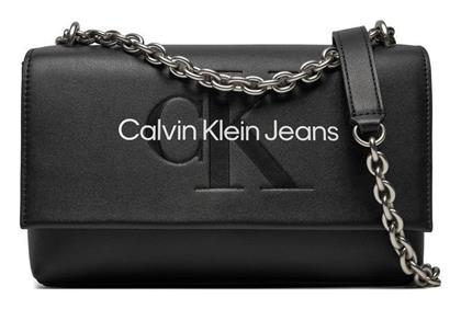 Calvin Klein Sculpted Flap Γυναικεία Τσάντα Ώμου Μαύρη