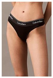 Calvin Klein Βαμβακερό Γυναικείο String Μαύρο