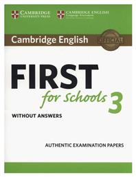 Cambridge English First for Schools 3 Wo/a