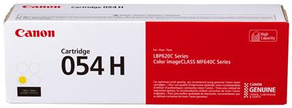 Canon 054H Γνήσιο Toner Laser Εκτυπωτή Κίτρινο High Capacity 2300 Σελίδων (3025C002)