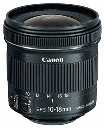 Canon Crop Φωτογραφικός Φακός EF-S 10-18mm f/4.5-5.6 IS STM Wide Angle Zoom για Canon EF-S Mount Black