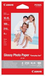 Canon GP-501 Φωτογραφικό Χαρτί Everyday Use A6 (10x15) 210gr/m² για Εκτυπωτές Inkjet 100 Φύλλα
