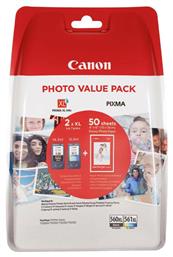 Canon PG-560XL/CL-561XL Photo Value Pack με 2 Μελάνια Εκτυπωτή InkJet Μαύρο / Πολλαπλό (Color) (3712C004)