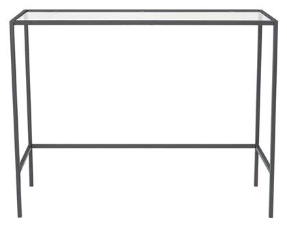 Canvas Κονσόλα Μεταλλική με Γυάλινη Επιφάνεια Black Μ100xΠ30xΥ80εκ.