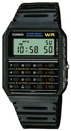 Casio Calculator Ψηφιακό Ρολόι Μπαταρίας με Μαύρο Καουτσούκ Λουράκι από το Modivo