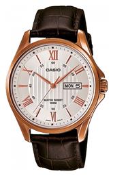 Casio Collection Herren Ρολόι Μπαταρίας με Δερμάτινο Λουράκι