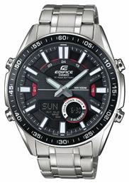 Casio Edifice Αναλογικό/Ψηφιακό Ρολόι Χρονογράφος Μπαταρίας με Ασημί Μεταλλικό Μπρασελέ