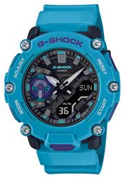 Casio G-Shock Αναλογικό/Ψηφιακό Ρολόι Μπαταρίας με Τιρκουάζ Καουτσούκ Λουράκι από το Kiriakos Gofas