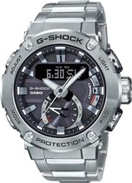 Casio Ρολόι G-Steel Χρονογράφος με Μεταλλικό Μπρασελέ σε Ασημί χρώμα από το Kiriakos Gofas