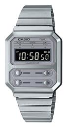 Casio Vintage Edgy Ψηφιακό Ρολόι Μπαταρίας με Ασημί Μεταλλικό Μπρασελέ από το Modivo