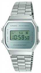 Casio Vintage Iconic Ψηφιακό Ρολόι Μπαταρίας με Ασημί Μεταλλικό Μπρασελέ από το Epapoutsia