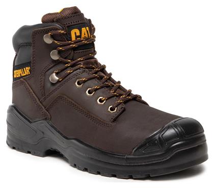 CAT Footwear Striver Bump Δερμάτινα Καφέ Ανδρικά Μποτάκια Αδιάβροχα