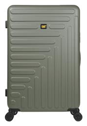 CAT Rockford Μεγάλη Βαλίτσα Ταξιδίου Σκληρή Χακί με 4 Ρόδες Ύψους 77.2εκ.