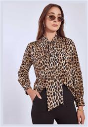 Celestino Γυναικείο Πουκάμισο Δέσιμο Καφέ