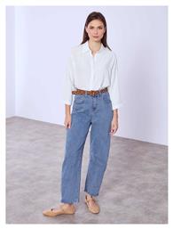 Celestino Γυναικείο Τζιν Balloon Ψηλόμεσο Loose Fit Μπλε Ανοιχτό