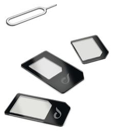 Cellular Line Universal SIM Adapter σε Μαύρο χρώμα