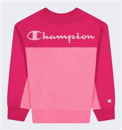 Champion Παιδικό Φούτερ Ροζ Legacy Colorblock