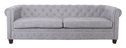 Chesterfield-W Τριθέσιος Καναπές Antique Γκρι 219x82εκ. από το Designdrops