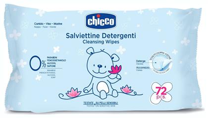 Chicco Μωρομάντηλα χωρίς Parabens & Οινόπνευμα 72τμχ