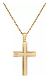 Χρυσός Σταυρός 14Κ Διπλής Όψης