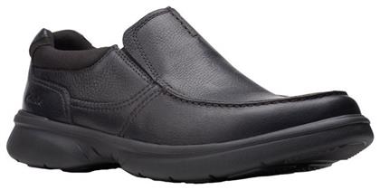 Clarks Bradley Δερμάτινα Ανδρικά Casual Παπούτσια Μαύρα