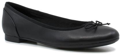 Clarks Couture Bloom Δερμάτινες Γυναικείες Μπαλαρίνες σε Μαύρο Χρώμα