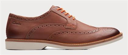 Clarks Δερμάτινα Ανδρικά Oxfords Καφέ