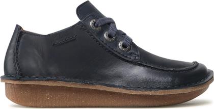 Clarks Δερμάτινα Γυναικεία Oxfords σε Navy Μπλε Χρώμα