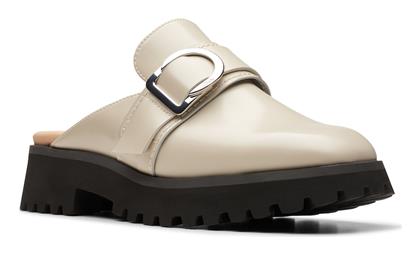 Clarks Flat Δερμάτινα Mules σε Μπεζ Χρώμα