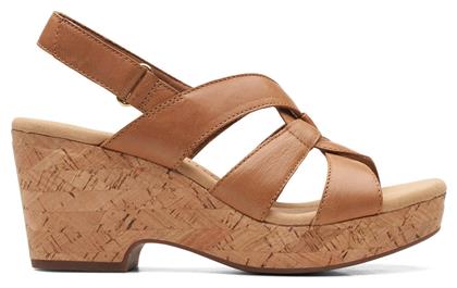 Clarks Giselle Beach Wedges Δερμάτινα Πέδιλα Ανατομικά