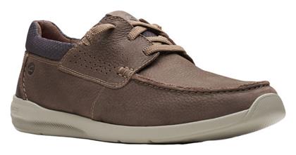 Clarks Gorwin Moc Δερμάτινα Ανδρικά Μοκασίνια σε Καφέ Χρώμα