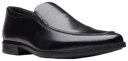 Clarks Howard Edge Δερμάτινα Ανδρικά Casual Παπούτσια Ανατομικά Μαύρα