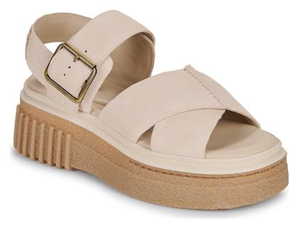 Clarks Καλοκαιρινές Γυναικείες Πλατφόρμες Μπεζ