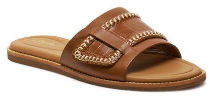 Clarks Maritime Δερμάτινα Γυναικεία Σανδάλια σε Καφέ Χρώμα