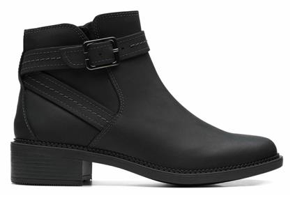 Clarks Maye Δερμάτινα Γυναικεία Μποτάκια Αστραγάλου Μαύρα