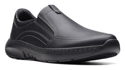 Clarks STEP Δερμάτινα Ανδρικά Slip-On Μαύρα από το Notos