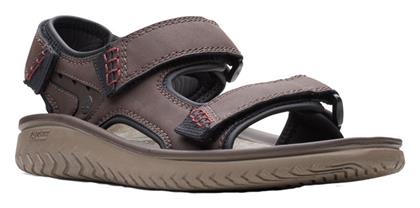 Clarks Wesley Bay Ανδρικά Σανδάλια σε Καφέ Χρώμα