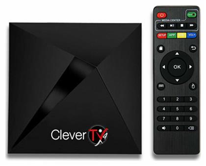 Clever TV Box CleverTV4 4K UHD με WiFi USB 3.0 4GB RAM και 32GB Αποθηκευτικό Χώρο με Λειτουργικό Android 9.0 από το DealsShop