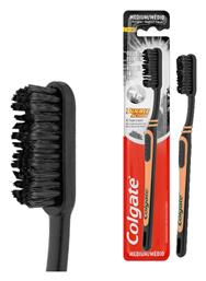 Colgate Double Action Charcoal Οδοντόβουρτσα Medium Μαύρη / Πορτοκαλί