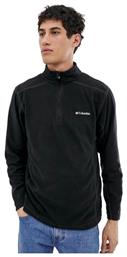 Columbia Klamath Range II Half Zip Ανδρική Μπλούζα Μακρυμάνικη με Φερμουάρ Μαύρη