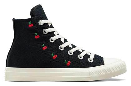 Converse Chuck Taylor All Star Cherries Γυναικεία Μποτάκια Μαύρα