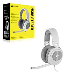 Corsair HS55 Stereo Over Ear Gaming Headset με σύνδεση 3.5mm Λευκό από το e-shop