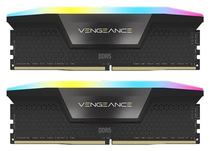 Corsair Vengeance RGB 64GB DDR5 RAM με 2 Modules (2x32GB) και Ταχύτητα 5200 για Desktop