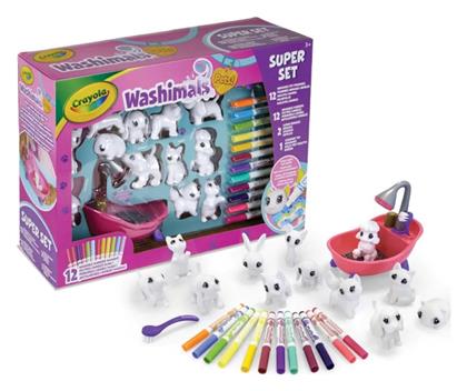 Crayola Ζωγραφική Washimals Σούπερ Σετ για Παιδιά 3+ Ετών από το Plus4u