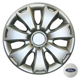 Croatia Cover Σετ Τάσια Αυτοκινήτου Ford Fiesta/Focus/C-Max 4τμχ 15'' Ασημί