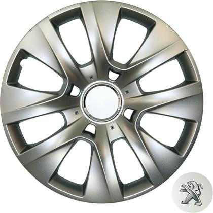 Croatia Cover Σετ Τάσια Αυτοκινήτου Peugeot 208 4τμχ 15'' Ασημί από το Saveltrade